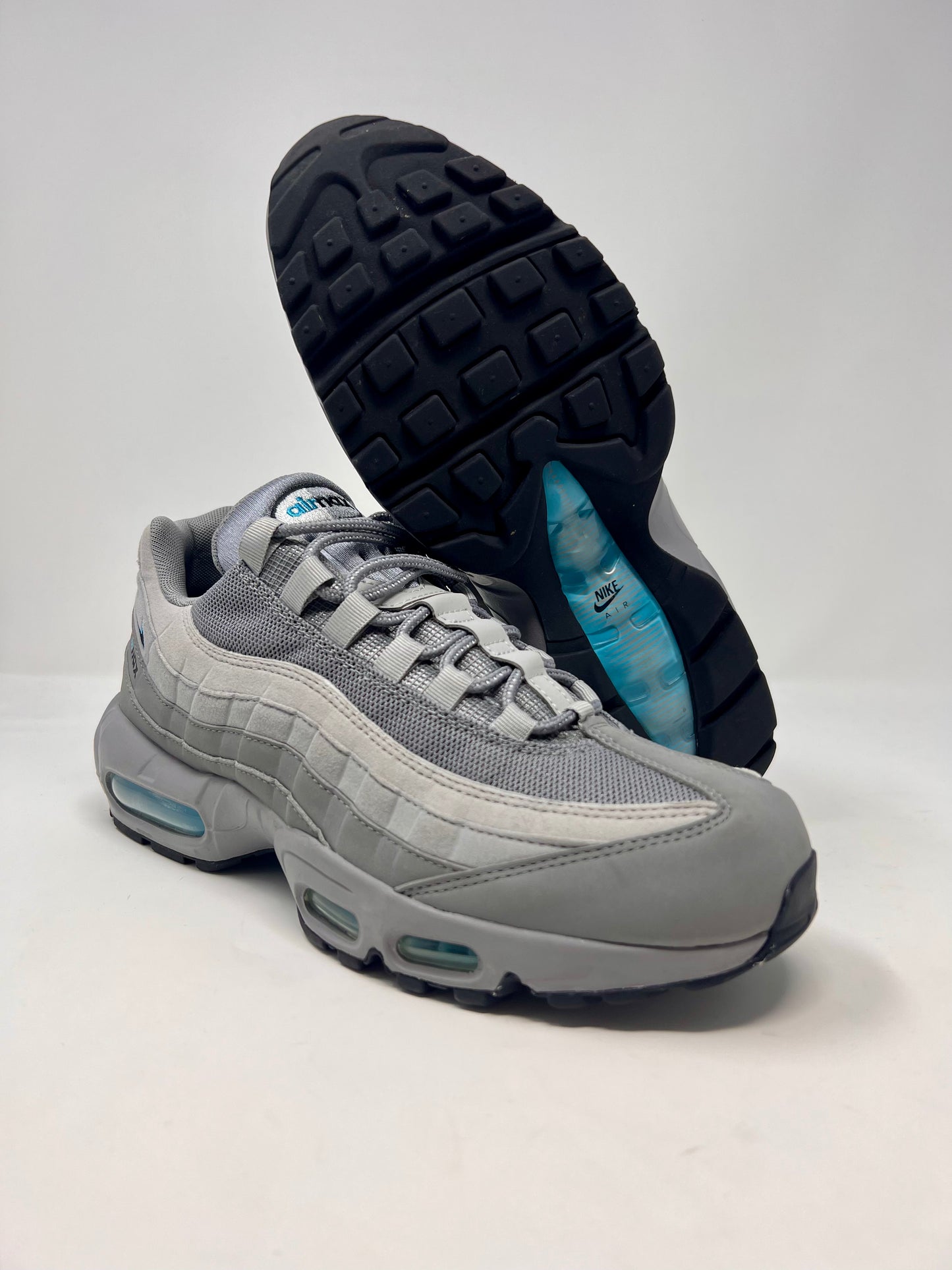 Nike Air Max 95 Retro Logo Grey Aqua UK8.5