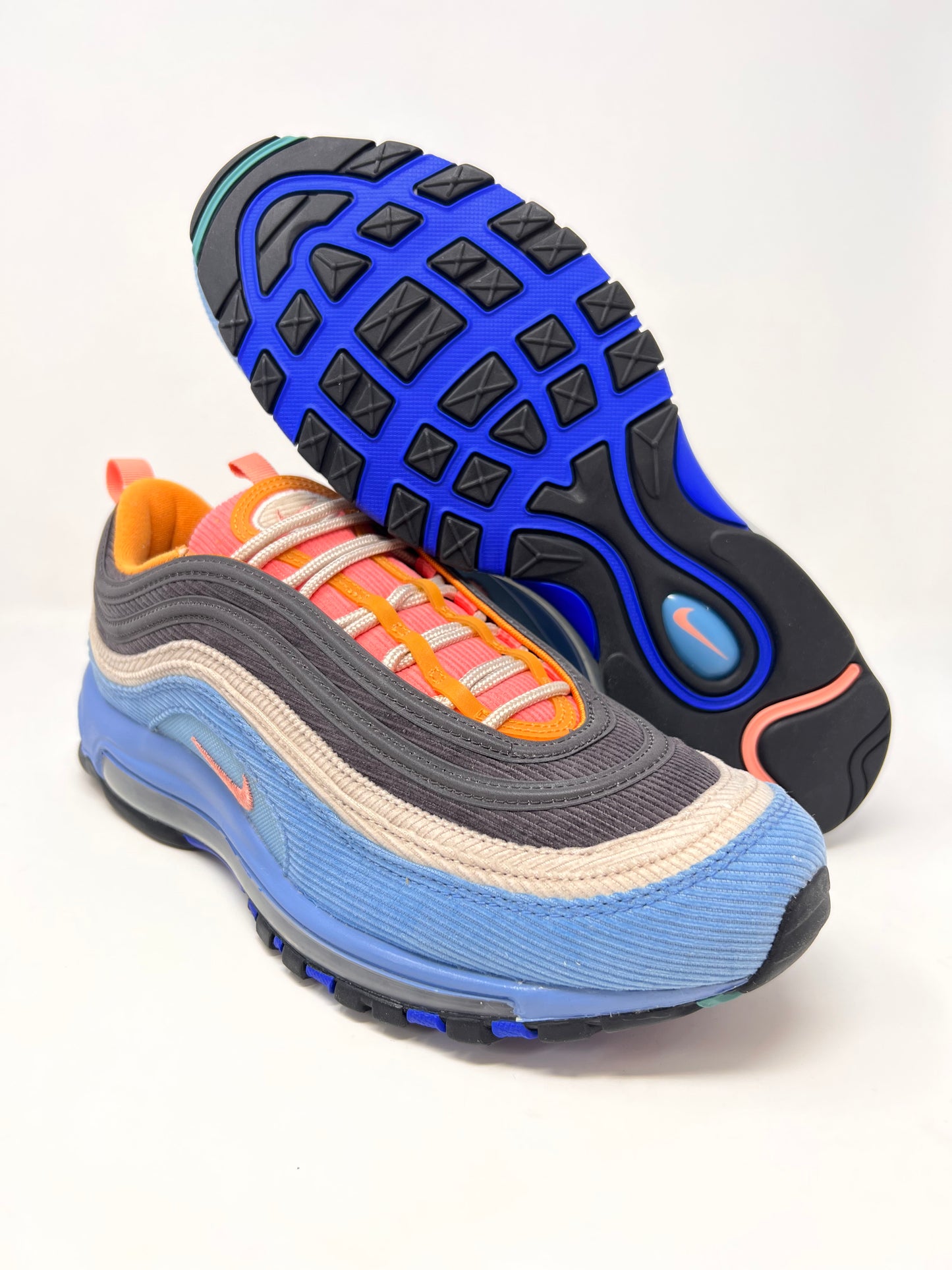 Nike Air Max 97 Light Blue Corduroy UK10
