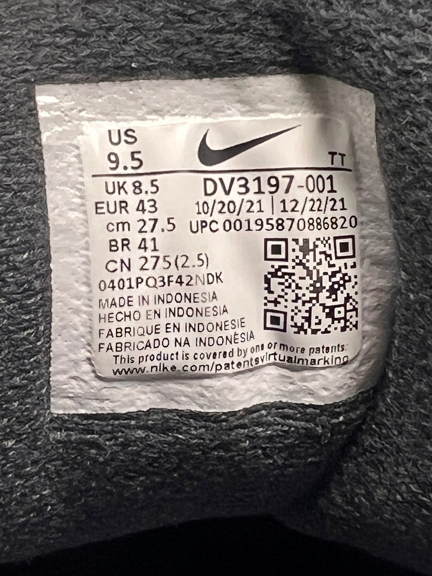 Nike Air Max 95 Off Noir Limestone UK8.5