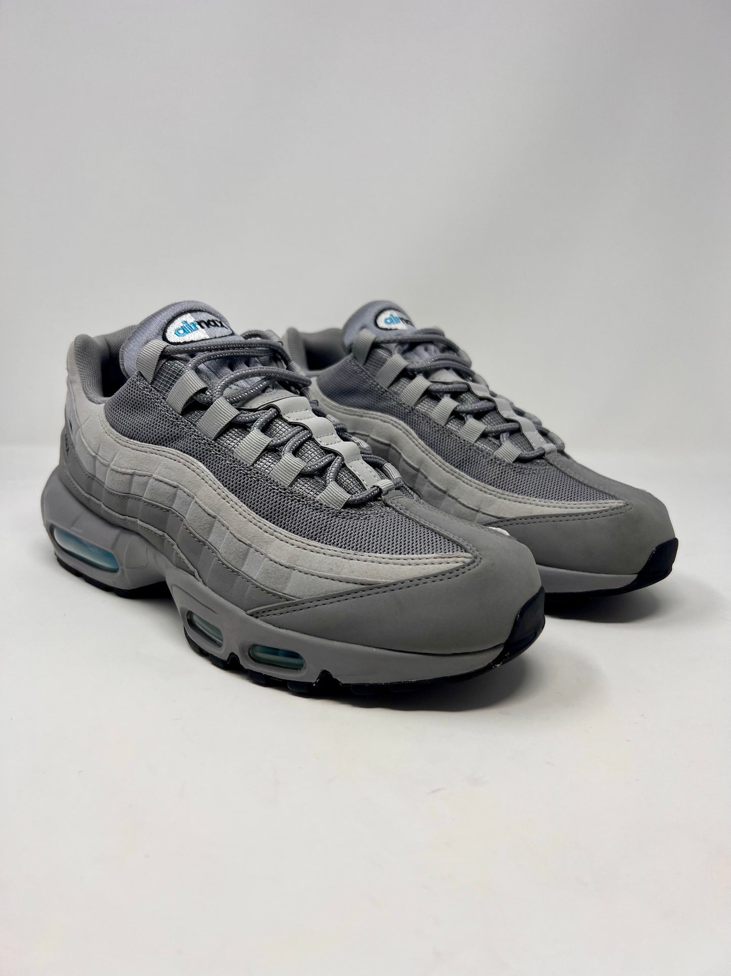 Nike Air Max 95 Retro Logo Grey Aqua UK8.5
