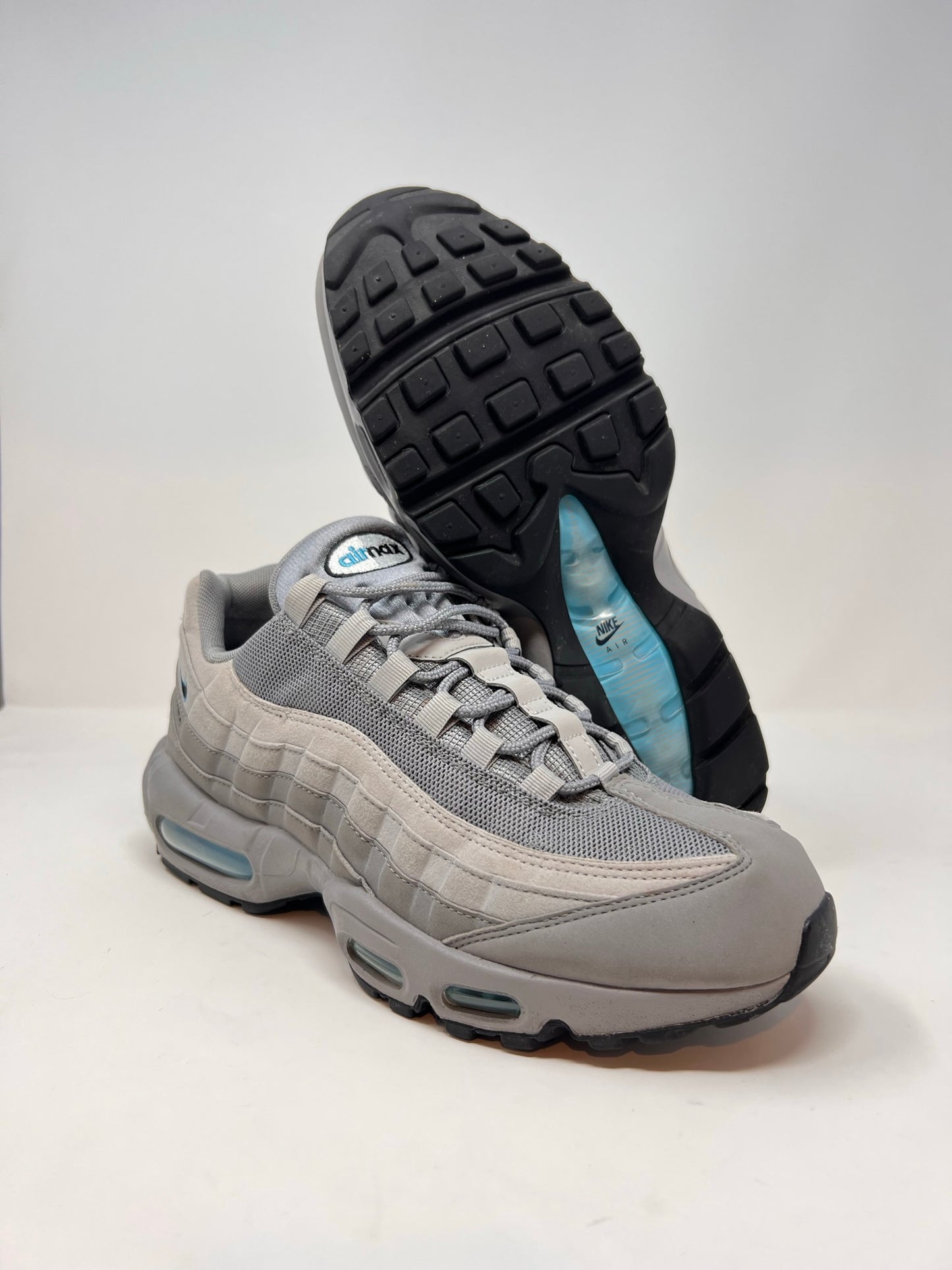 Nike Air Max 95 Retro Logo Grey Aqua UK9