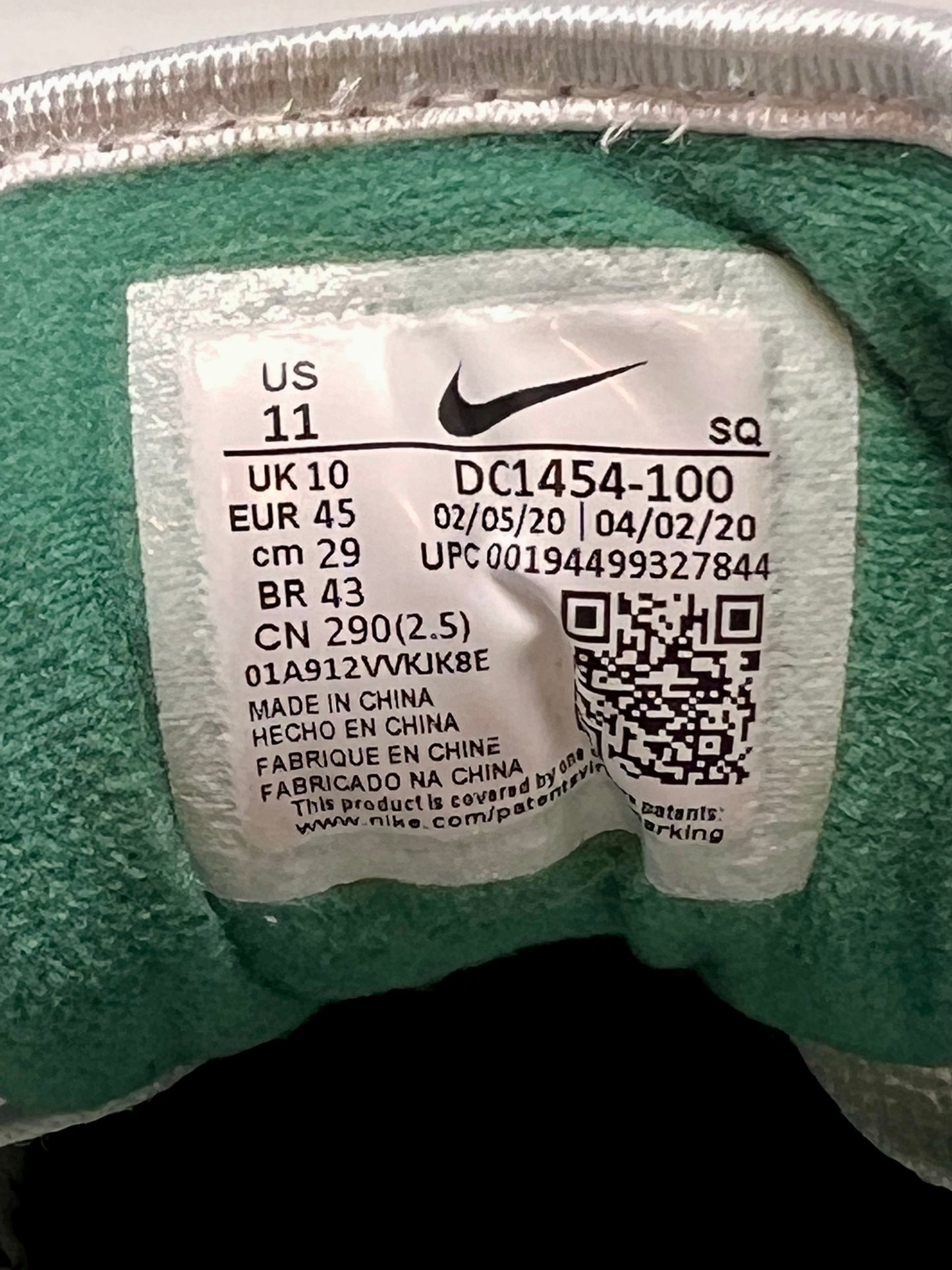 Nike Air Max 1 Anniversary Evergreen UK10