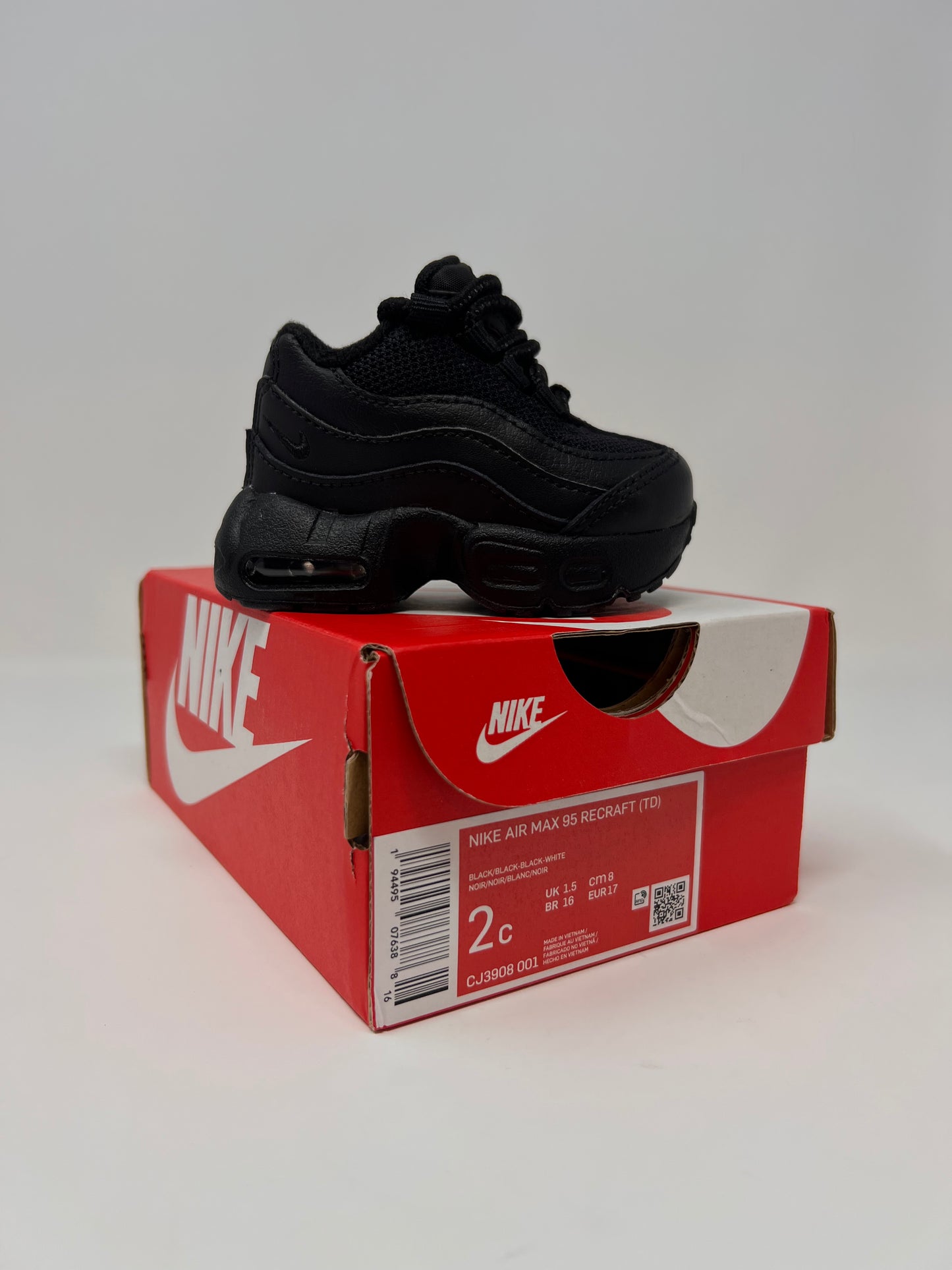 Nike Air Max 95 Triple Black (TD) UK1.5